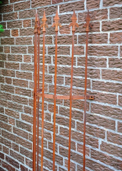 Rankgitter Metall halbrund f. Wand 180cm Rost