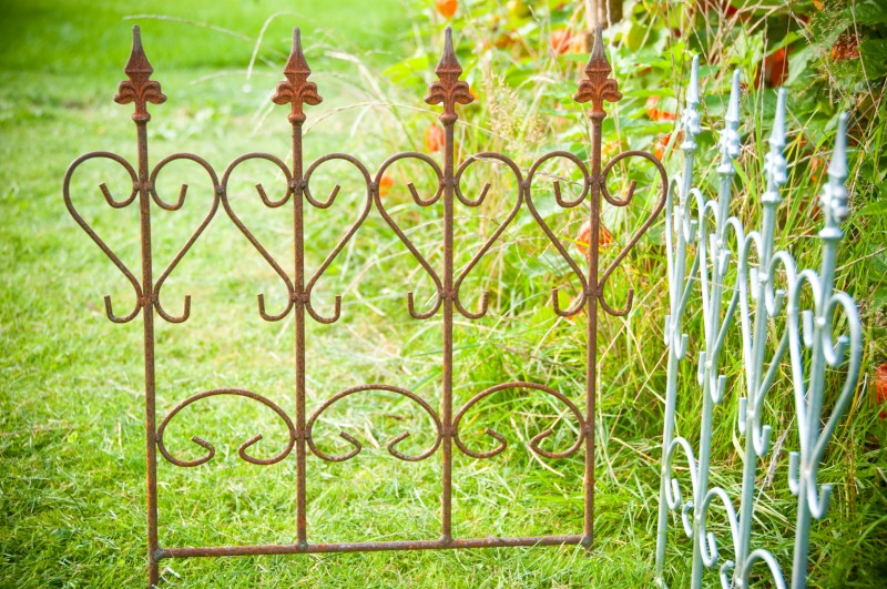 Metallzaun Für Beete - 91cm Hoch Rost-Optik Für Garten